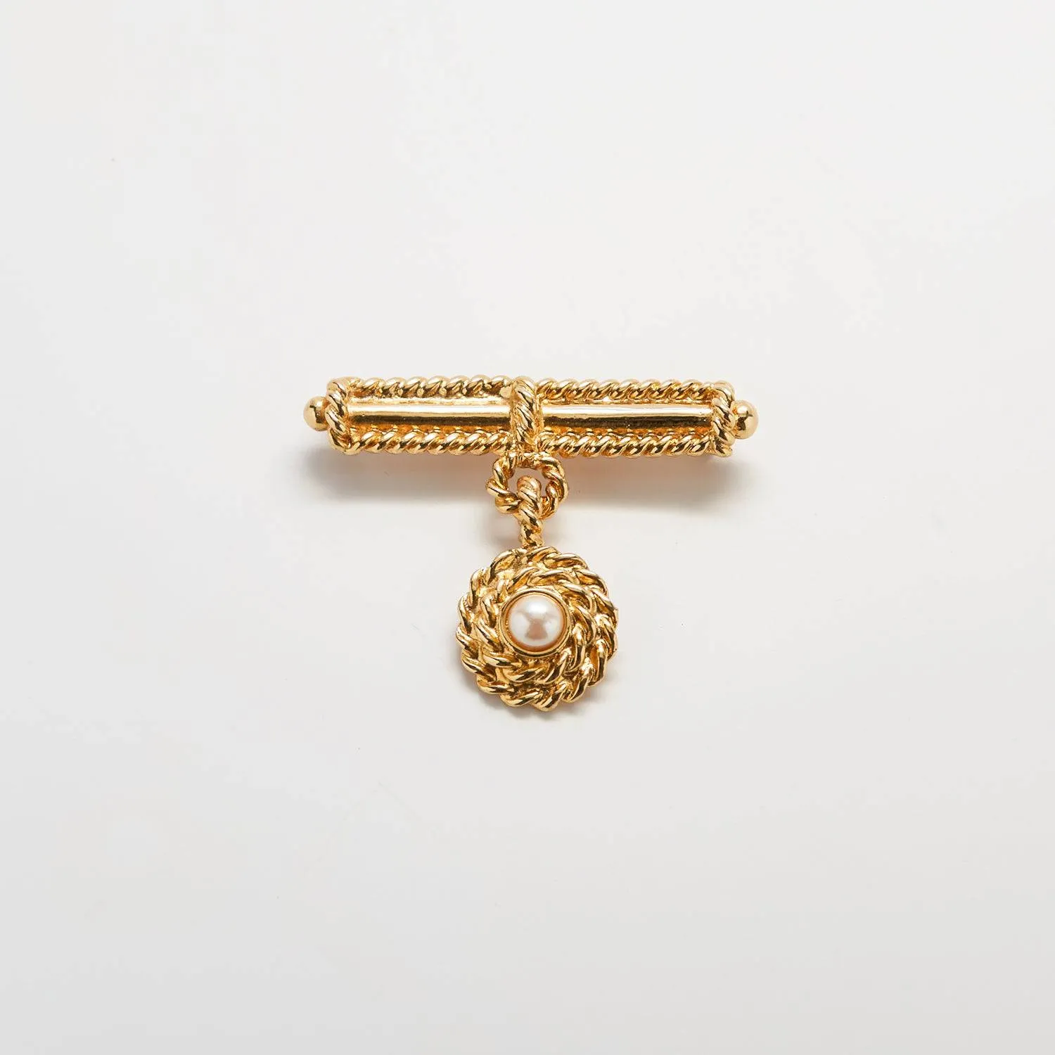 Vintage Pearl and Gold Brooch sold by Admiral Row