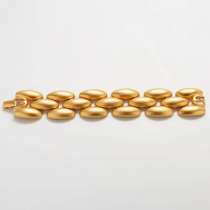 Vintage Givenchy Gold Double Lock Bracelet sold by Admiral Row