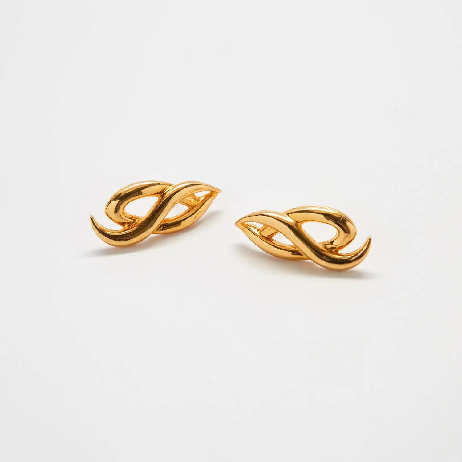 Vintage Gold Vine Earrings sold by Admiral Row