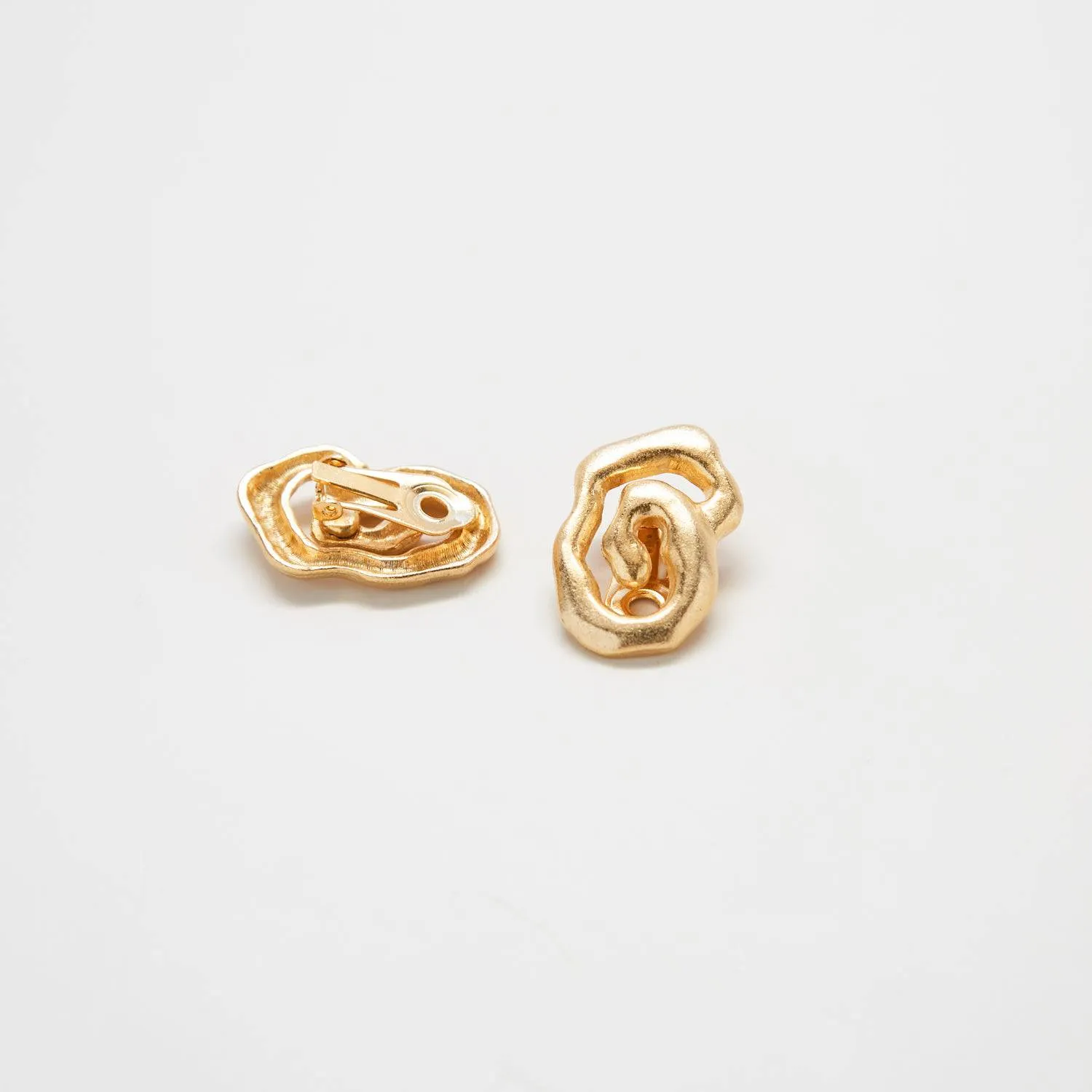 Vintage Gold Abstract Spiral Earrings sold by Admiral Row product image thumbnail 3