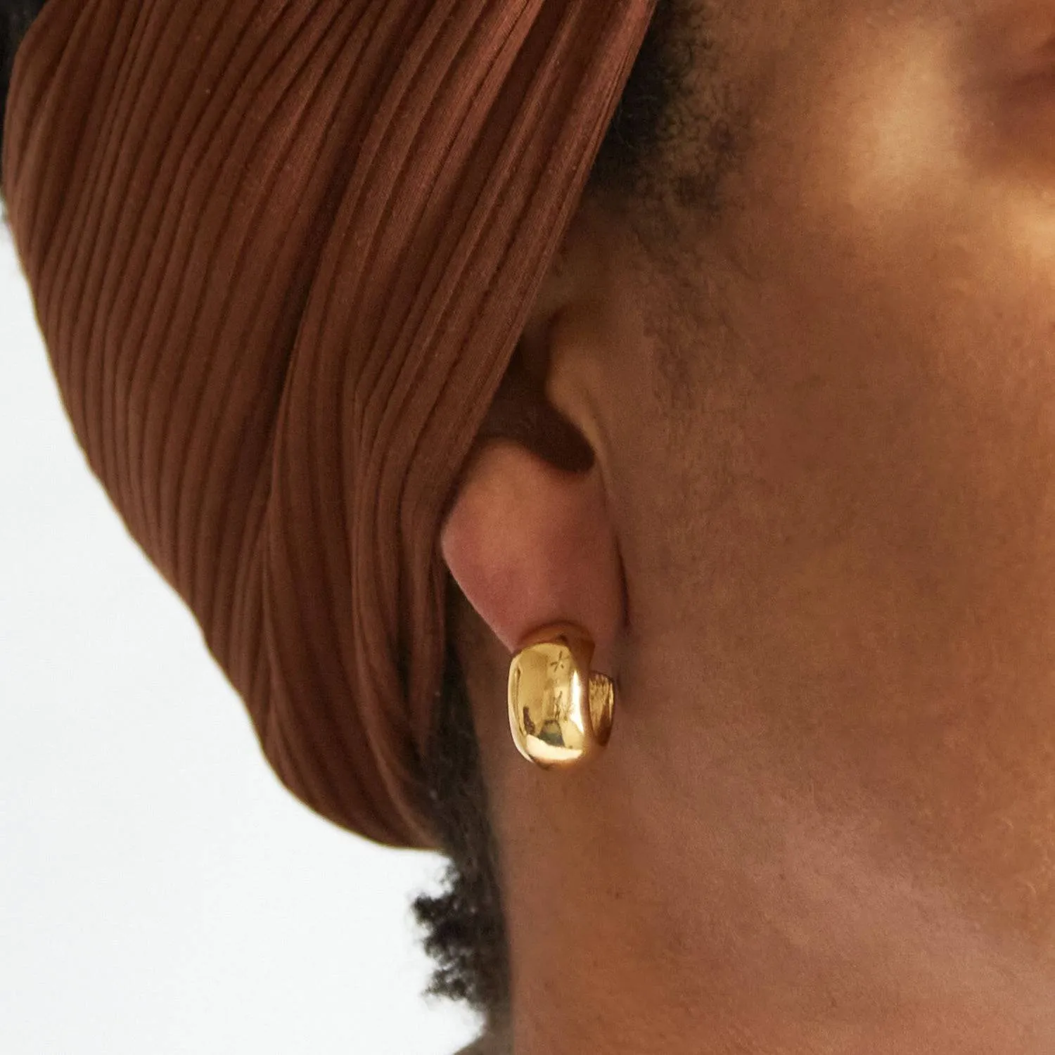 Vintage Givenchy Gold Mini Hoop Earrings sold by Admiral Row product image thumbnail 2