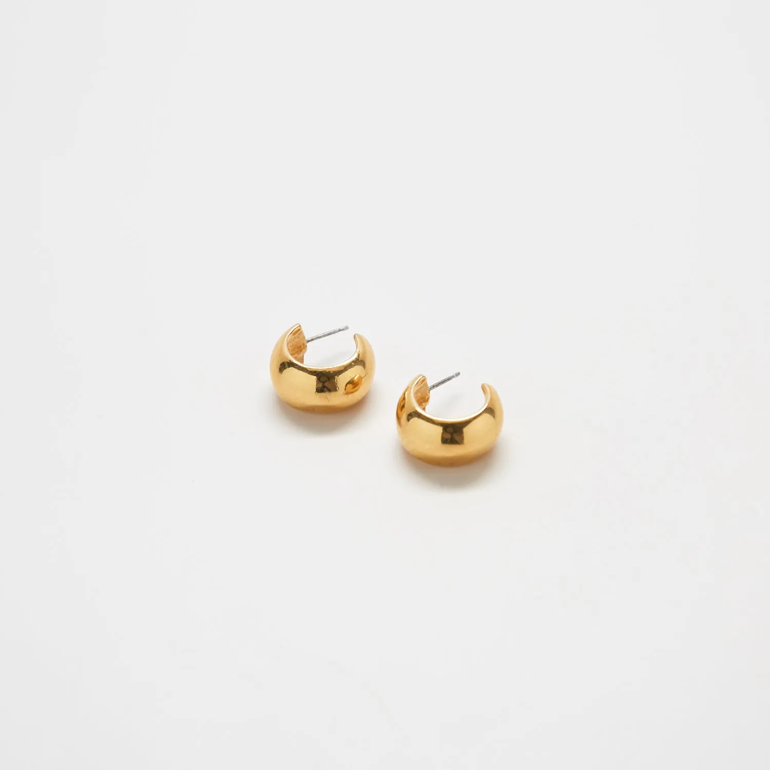 Vintage Givenchy Gold Mini Hoop Earrings sold by Admiral Row