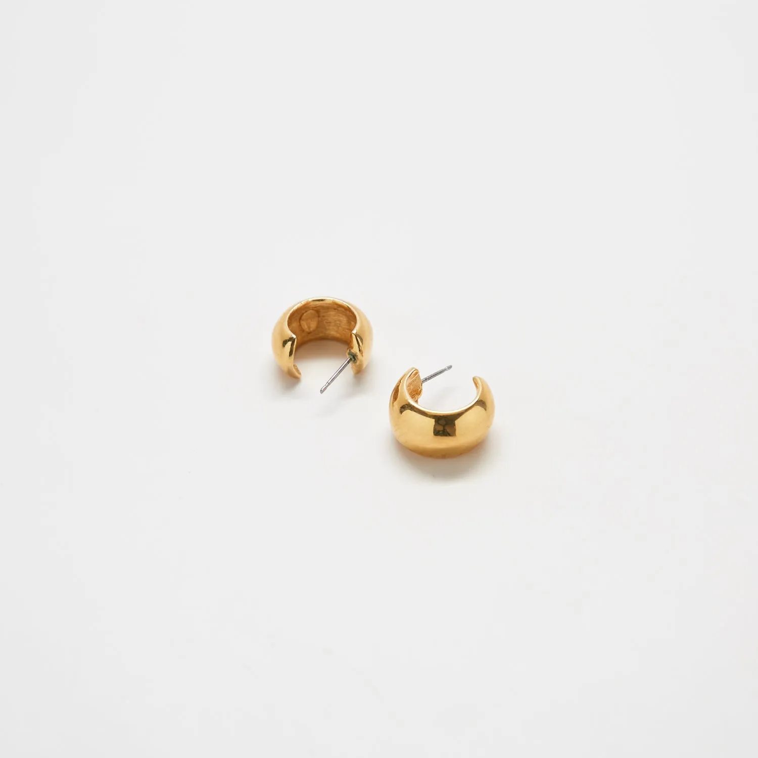 Vintage Givenchy Gold Mini Hoop Earrings sold by Admiral Row product image thumbnail 3