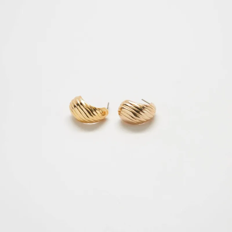 Vintage Gold Embossed Teardrop Earrings sold by Admiral Row