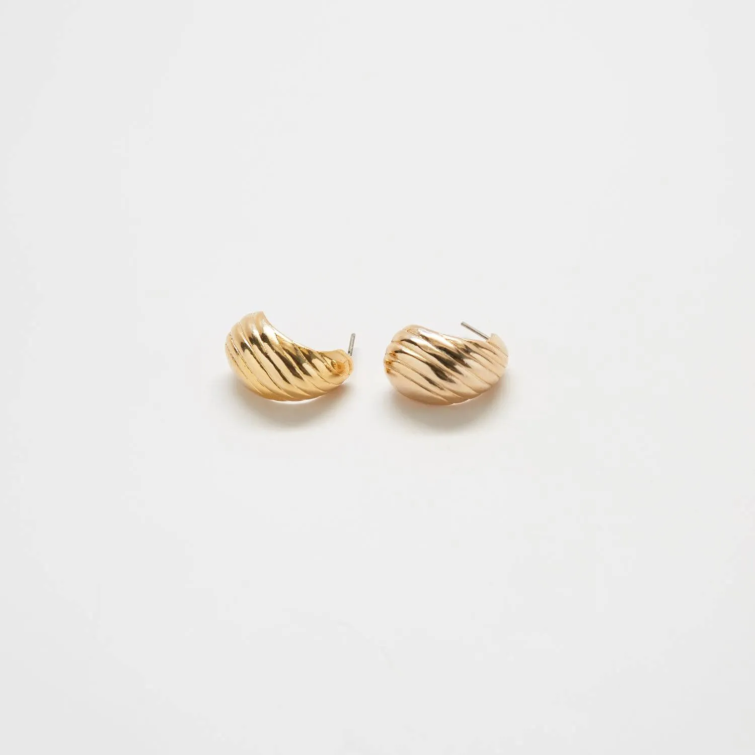 Vintage Gold Embossed Teardrop Earrings sold by Admiral Row