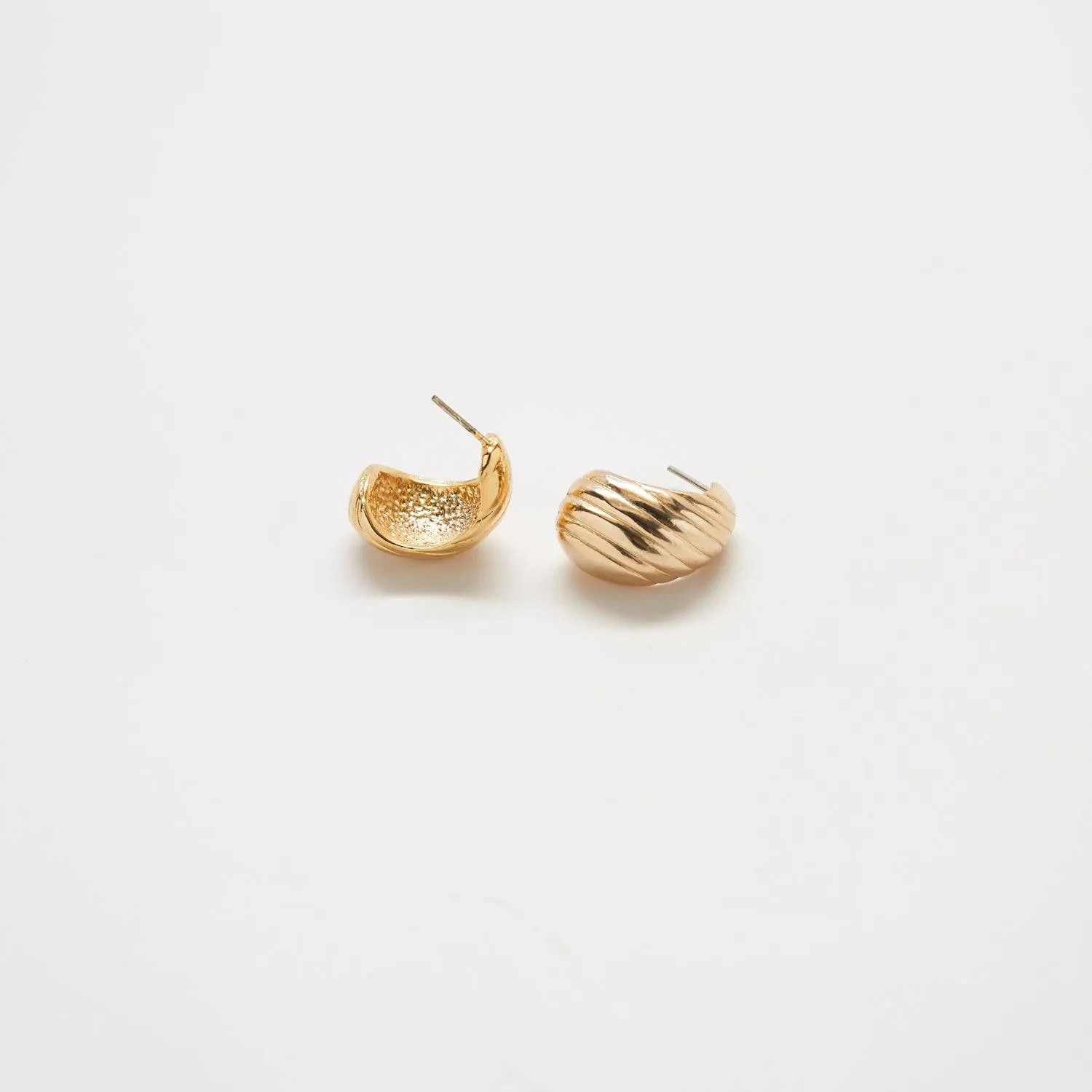 Vintage Gold Embossed Teardrop Earrings sold by Admiral Row product image thumbnail 3