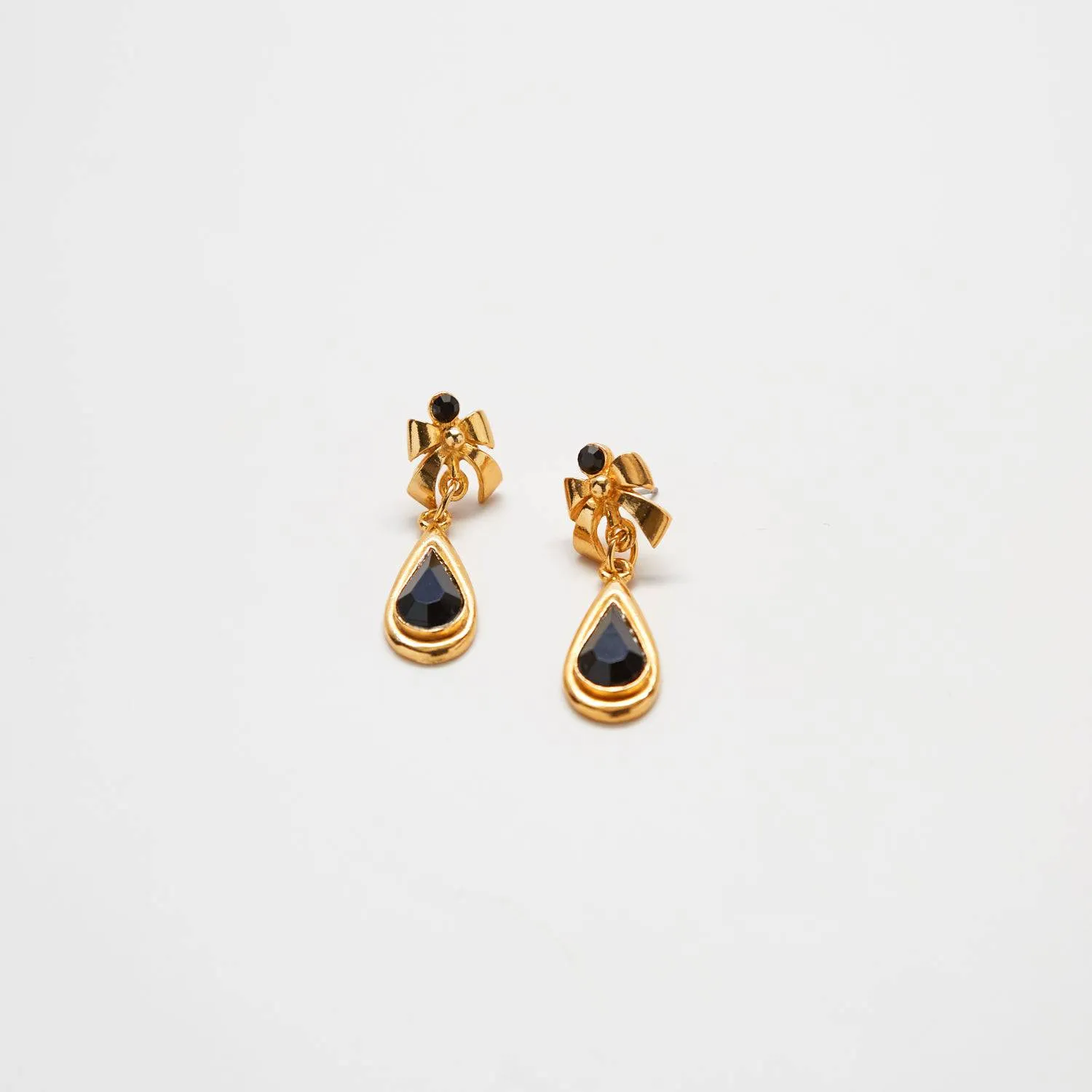 Vintage Bow Teardrop Earrings sold by Admiral Row