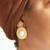 Vintage Napier Gold and Pearl Earrings sold by Admiral Row