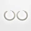 Medium Silver Flat Hoop Earrings sold by Admiral Row