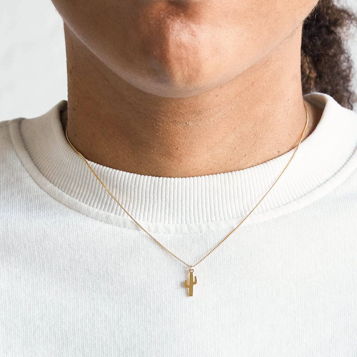 Gold Cactus Necklace sold by Admiral Row product image thumbnail 2