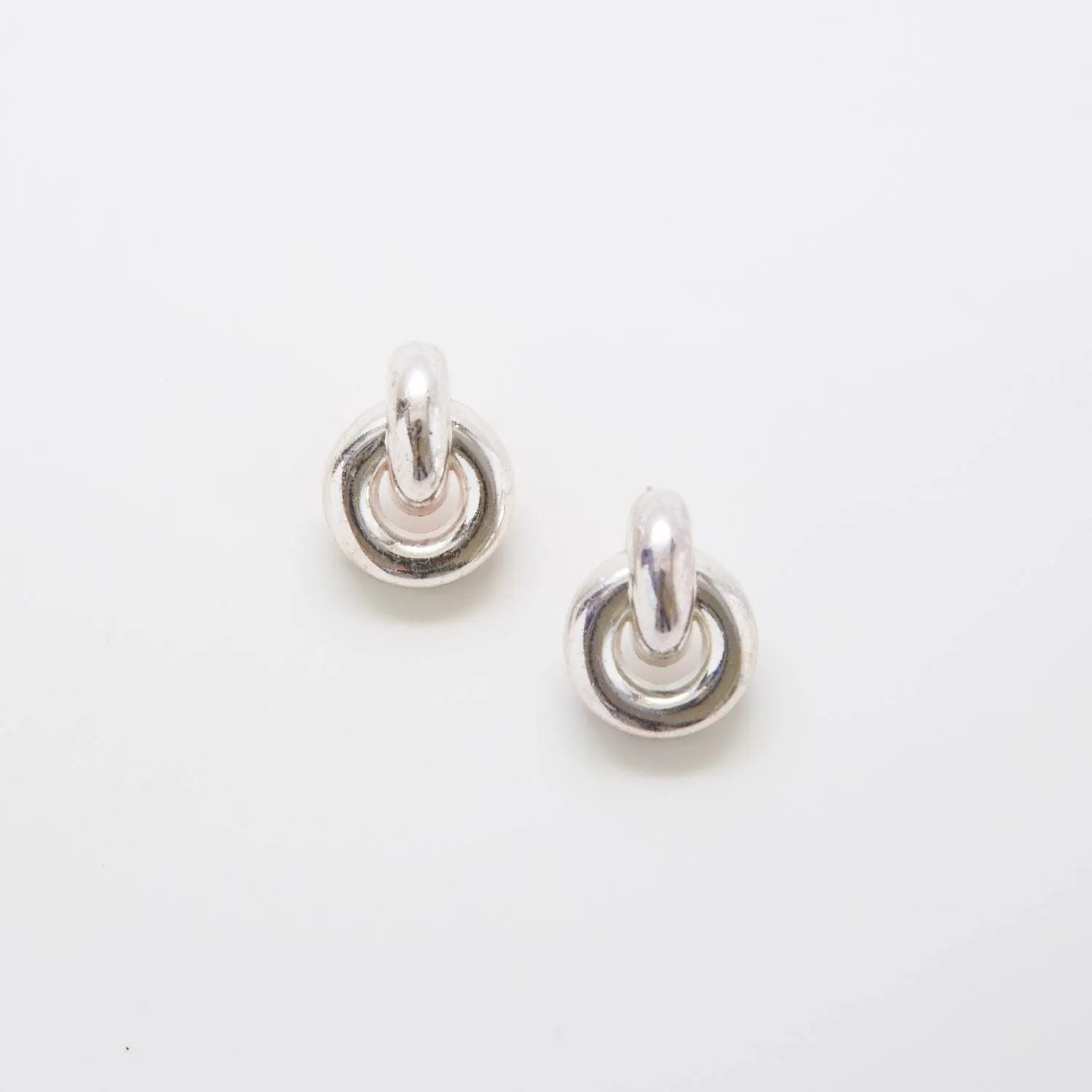 Vintage Silver Loop Earrings sold by Admiral Row product image thumbnail 2