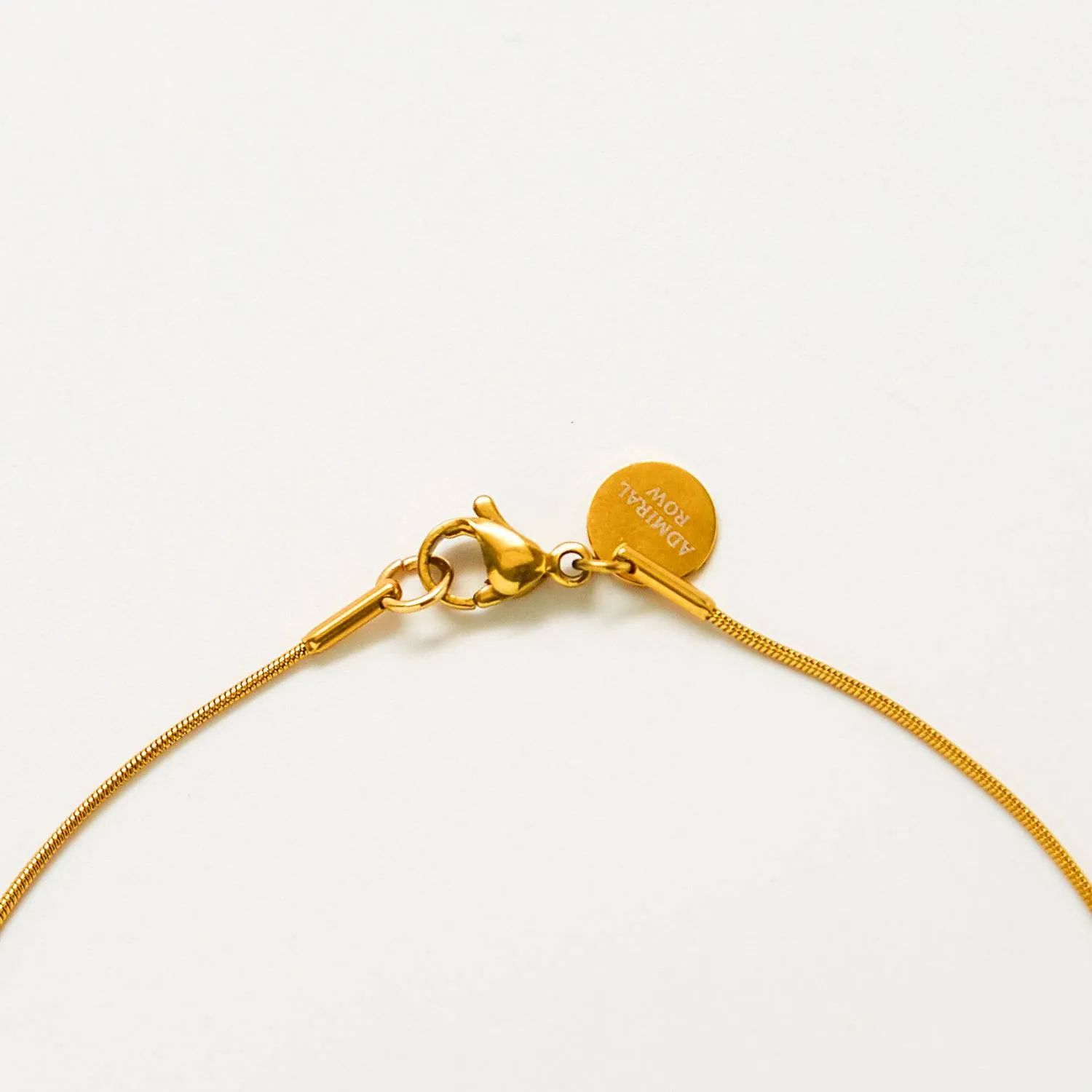 Gold Oval Evil Eye Necklace sold by Admiral Row product image thumbnail 3