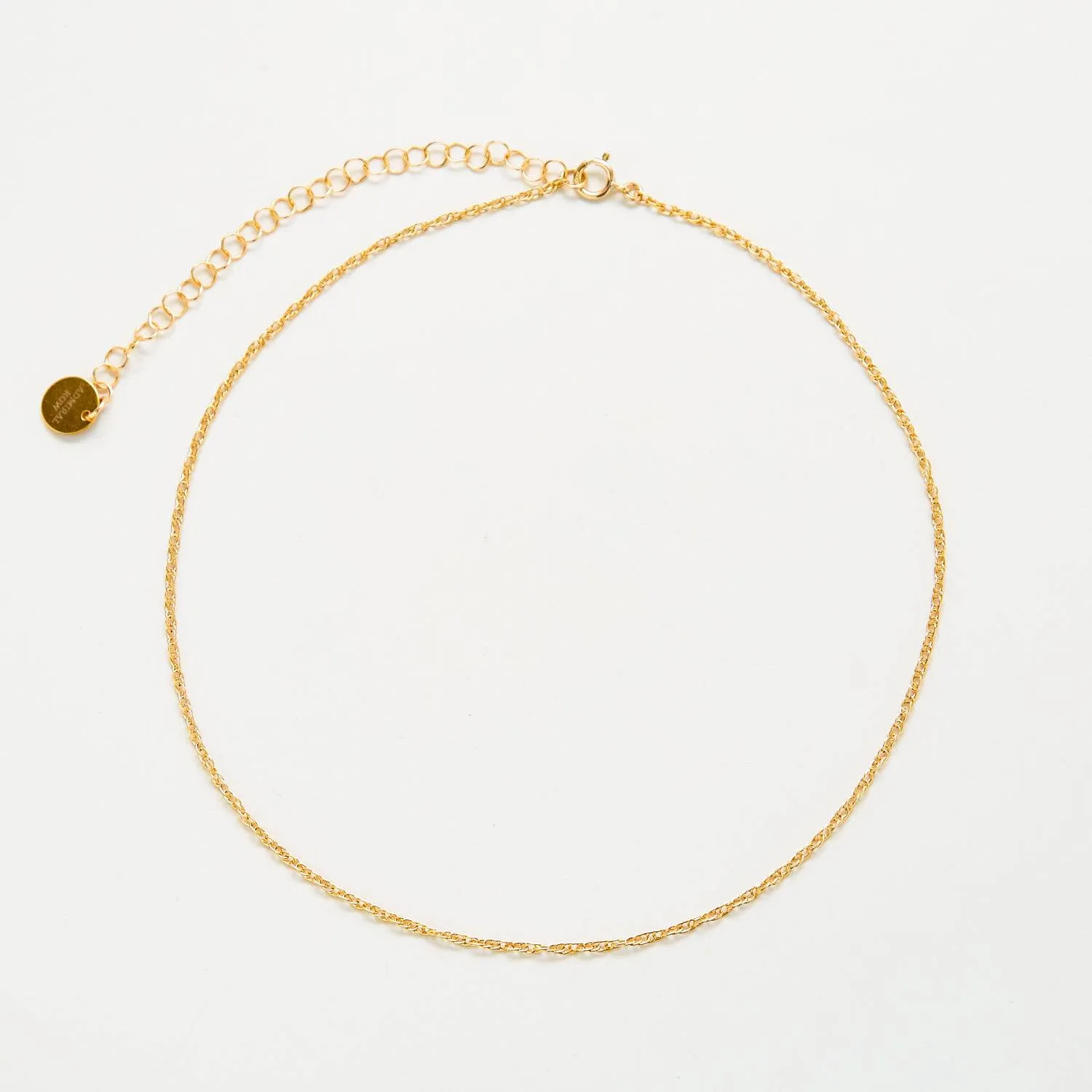 Gold Rope Chain Choker Necklace sold by Admiral Row