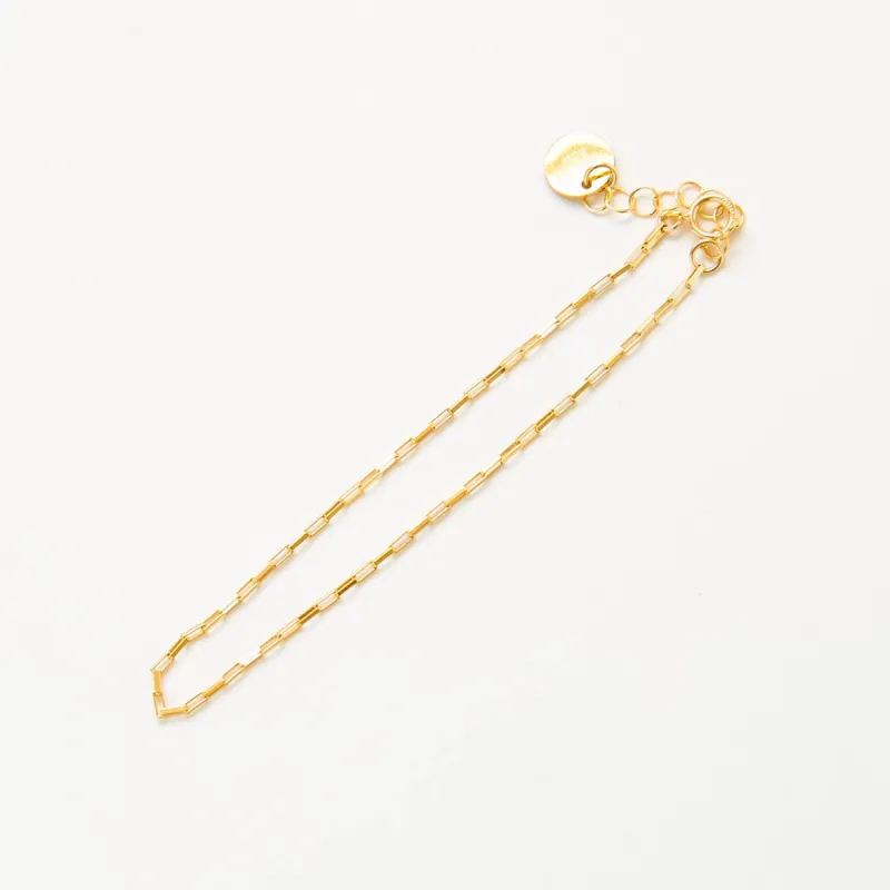 Gold Bar Chain Link Bracelet sold by Admiral Row