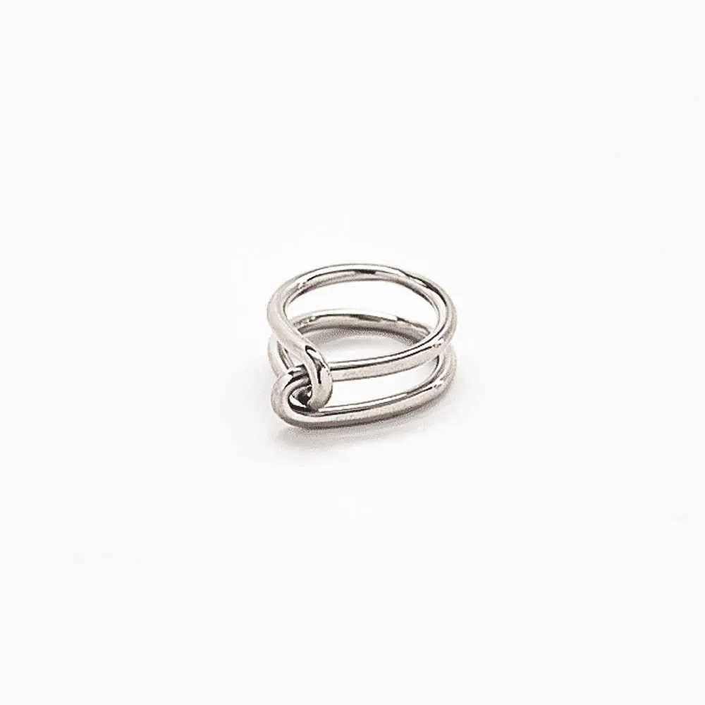 Silver Double Knot Ring sold by Admiral Row