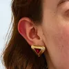 Vintage Swarovski Triangle Earrings sold by Admiral Row