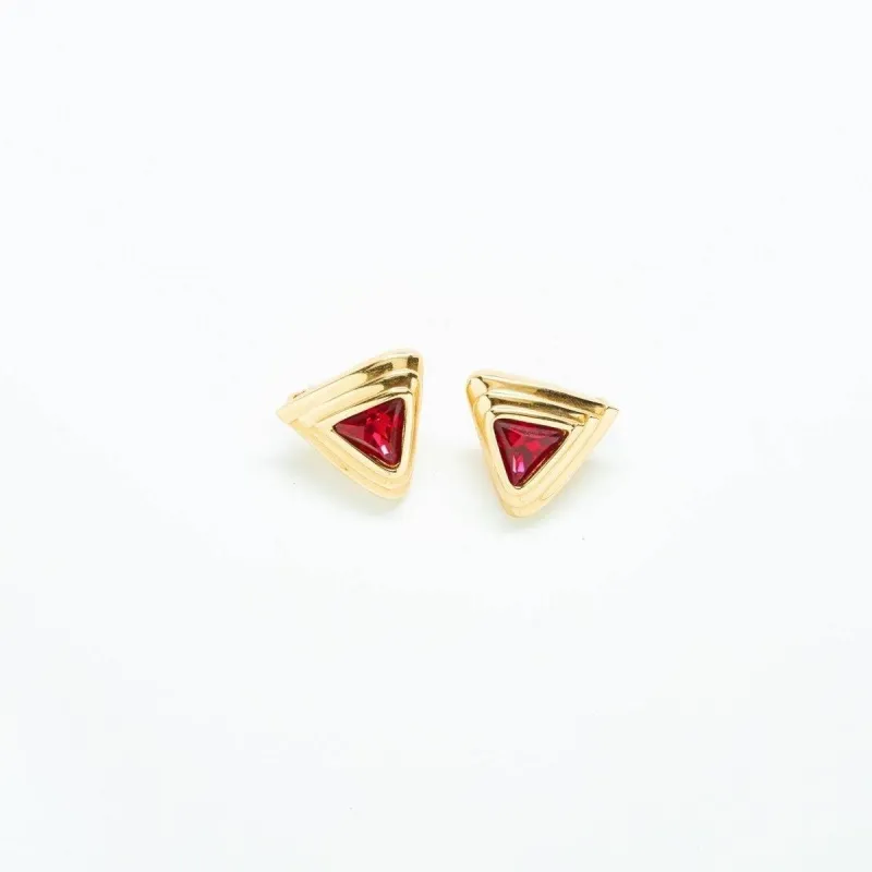 Vintage Swarovski Triangle Earrings sold by Admiral Row