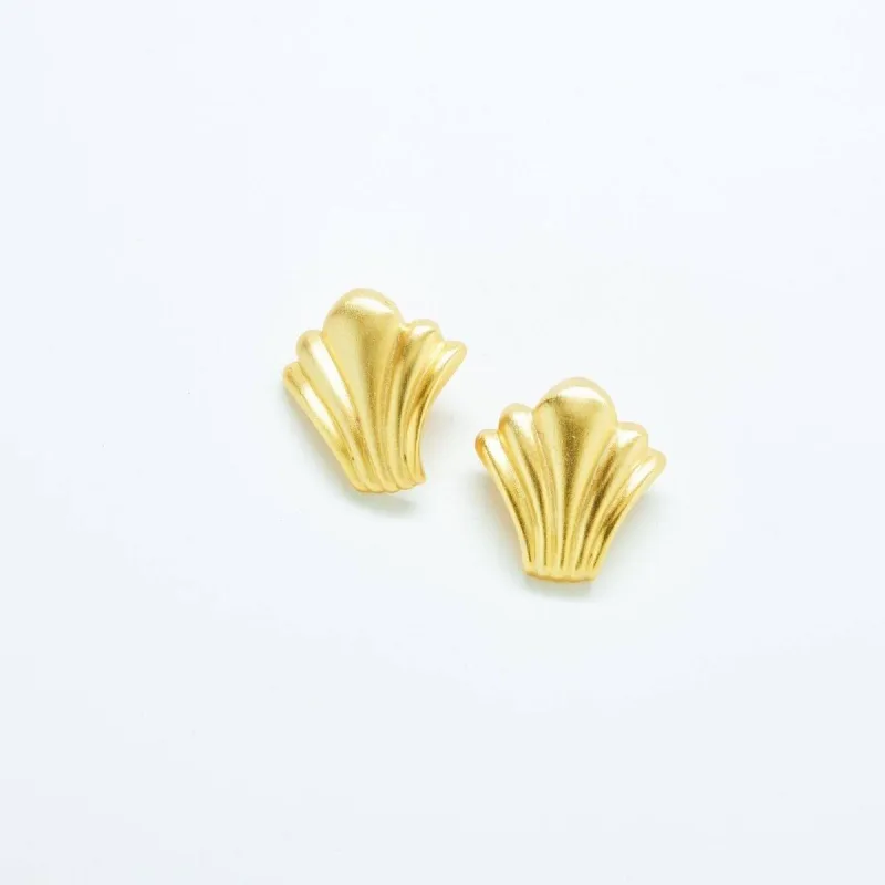 Vintage Gold Shell Earrings sold by Admiral Row