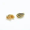 Vintage Black and Gold Ribbon Earrings sold by Admiral Row