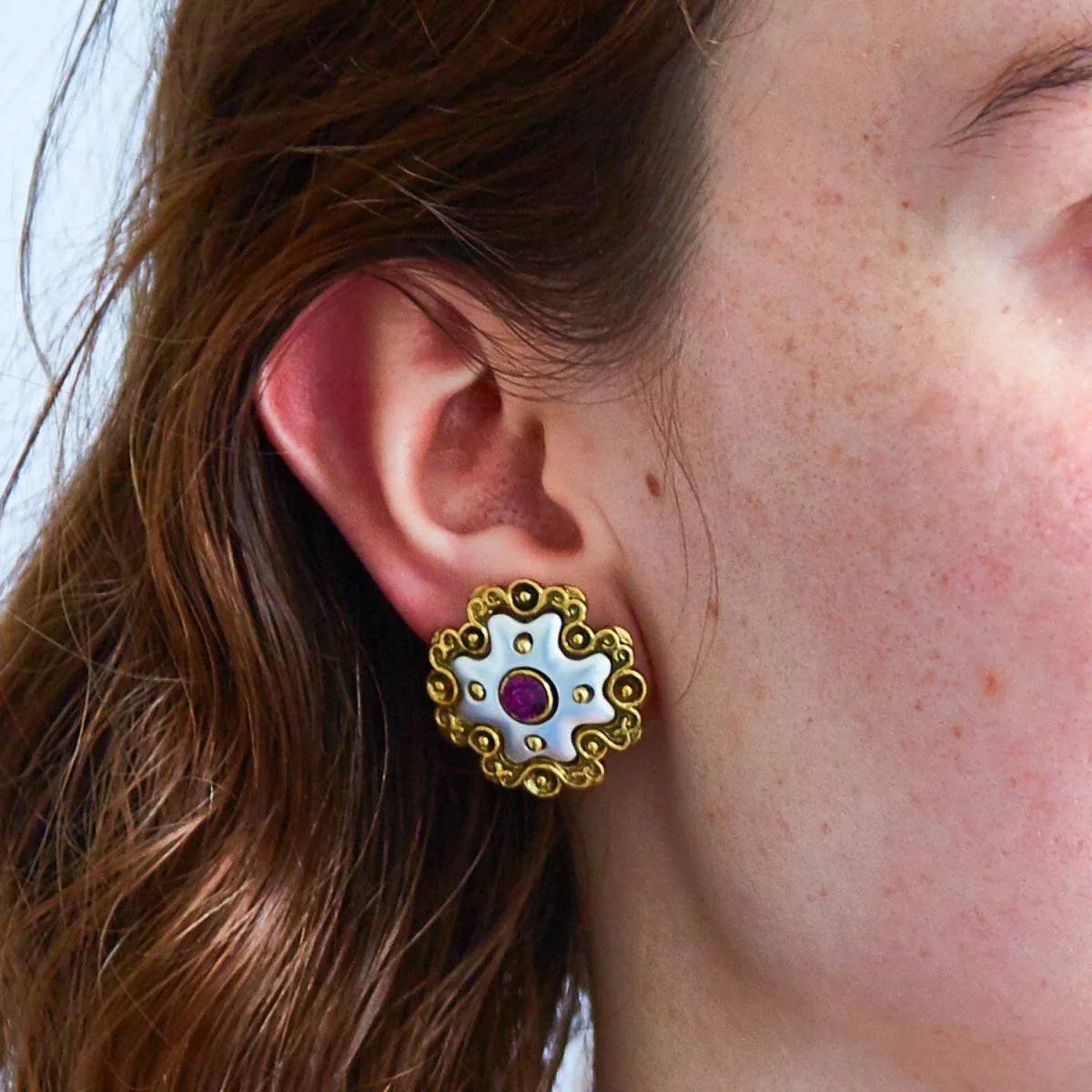 Vintage Gold And Silver Cross Earrings sold by Admiral Row product image thumbnail 2