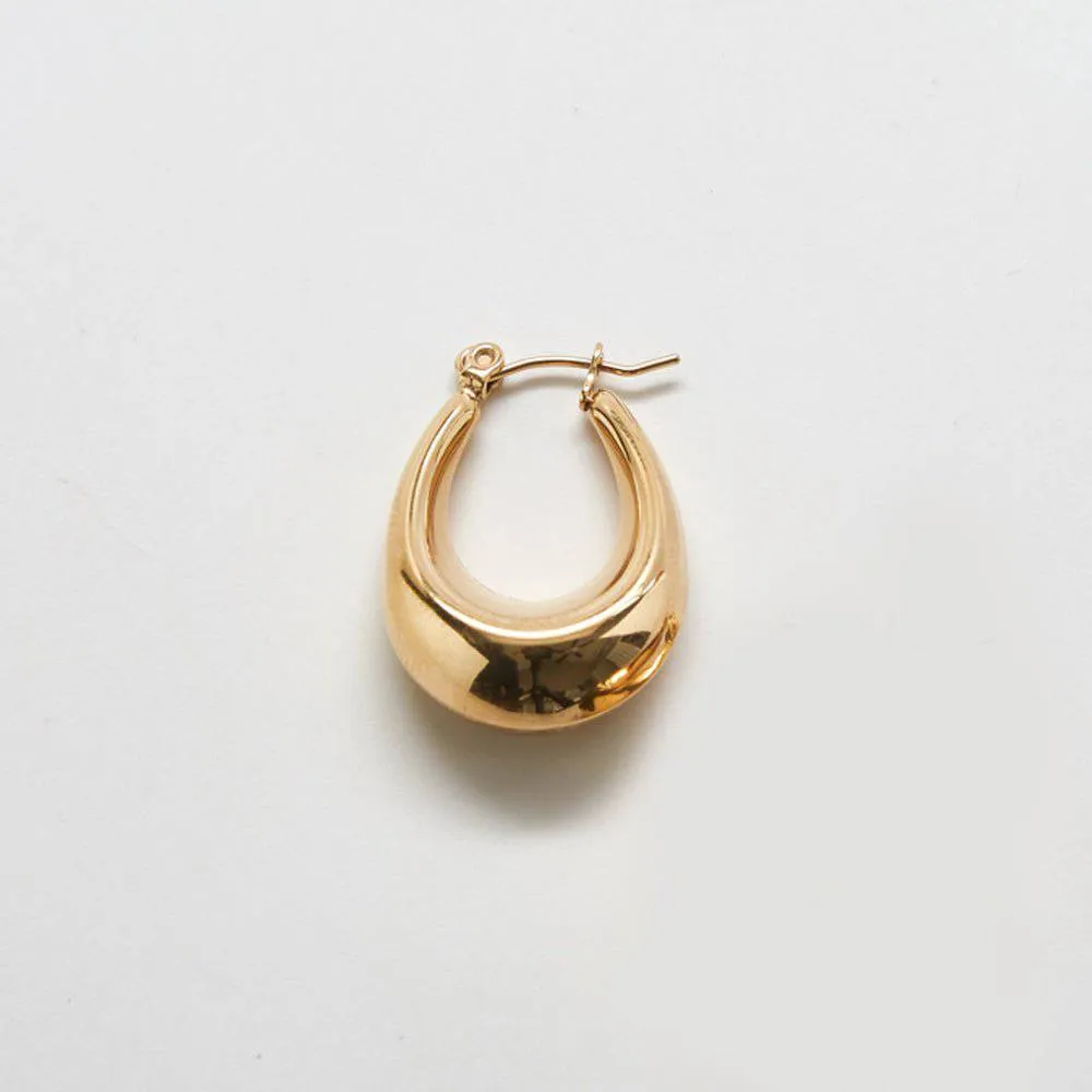Gold Oval Hoop Earrings - Imperfect sold by Admiral Row product image thumbnail 2