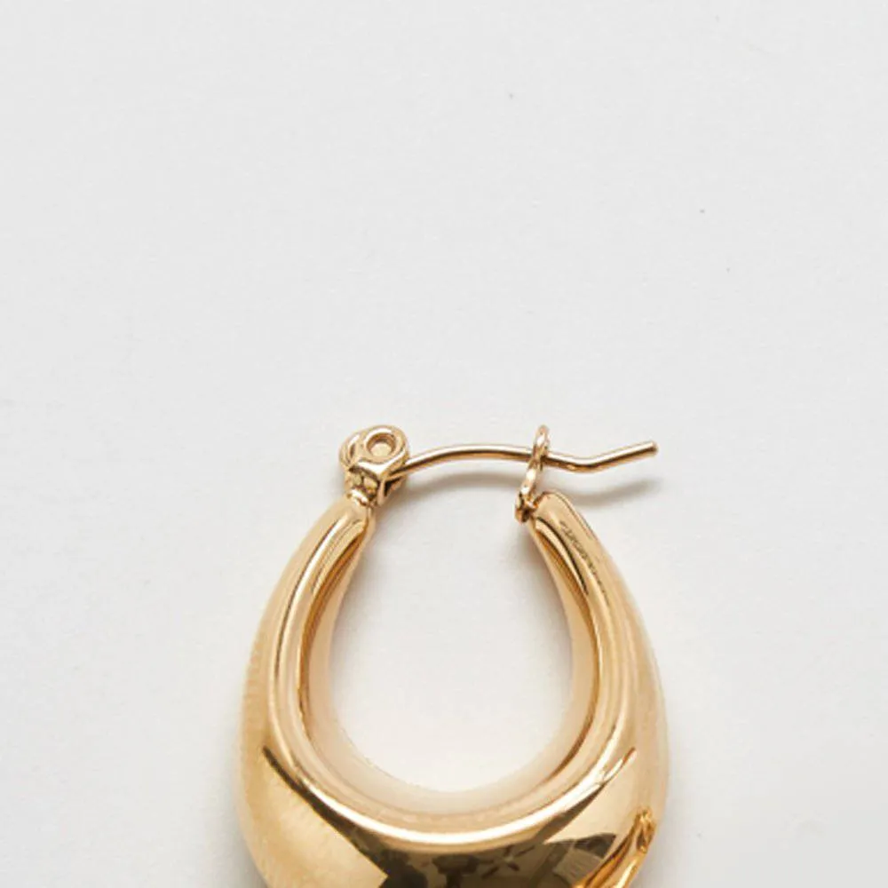 Gold Oval Hoop Earrings - Imperfect sold by Admiral Row product image thumbnail 3