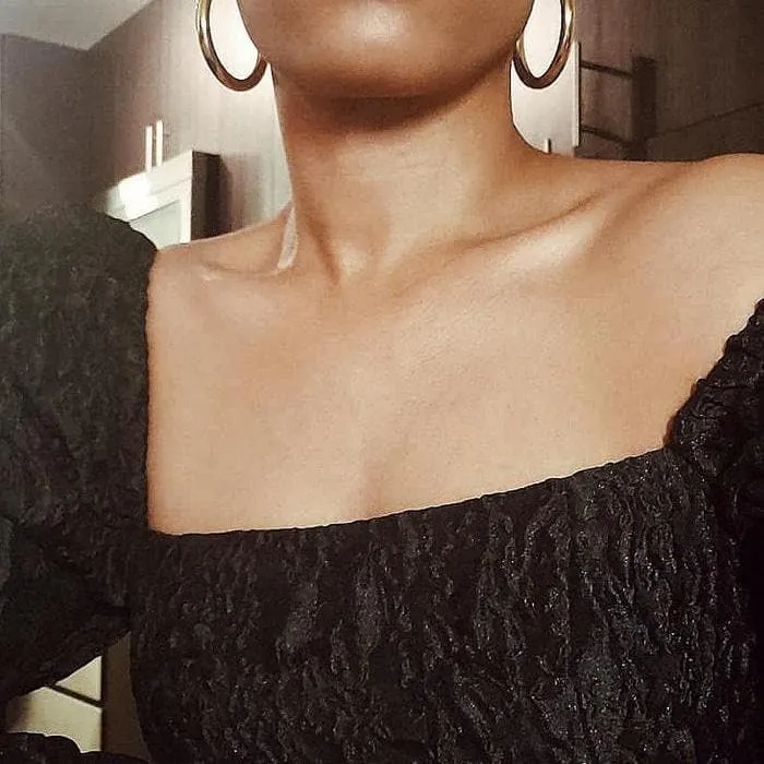 Medium Gold Hoop Earrings - Imperfect sold by Admiral Row product image thumbnail 5