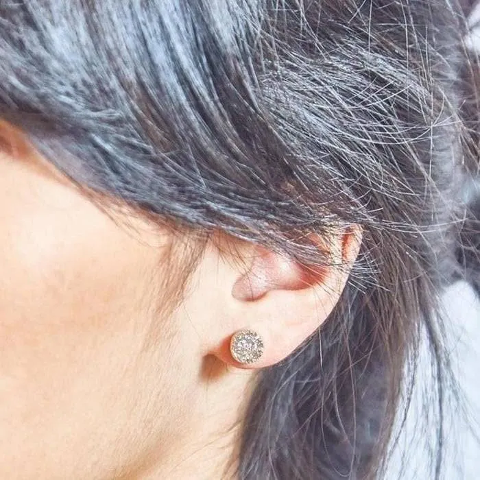 Champagne Druzy Stud Earrings - Imperfect sold by Admiral Row product image thumbnail 2