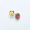 Vintage Purple Rhinestone Deco Earrings sold by Admiral Row