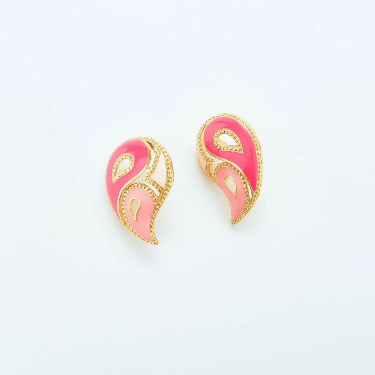 Vintage Avon Pink Paisley Earrings sold by Admiral Row