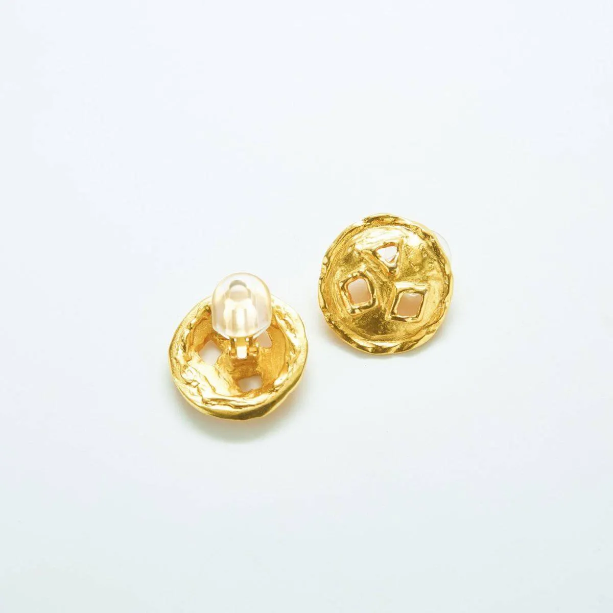 Vintage Gold Geometric Cutout Earrings sold by Admiral Row product image thumbnail 3