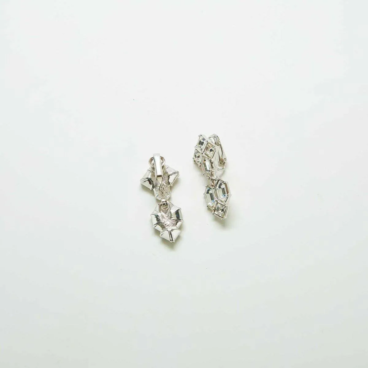 Vintage Swarovski Geometric Pavé Drop Earrings sold by Admiral Row product image thumbnail 3