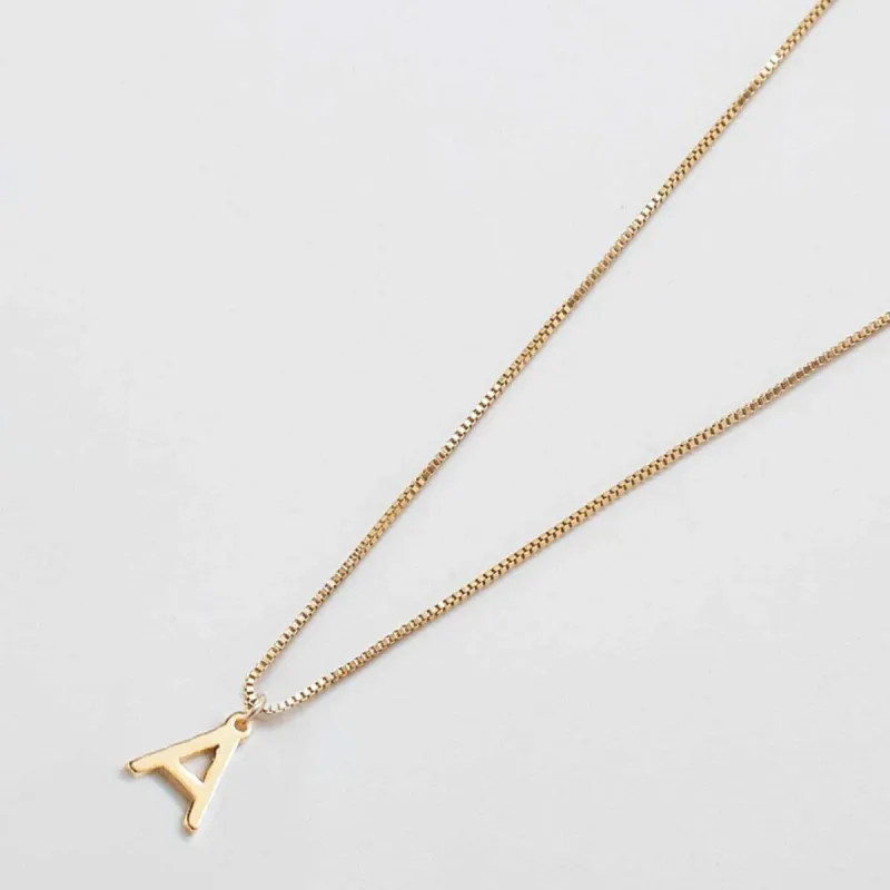 Gold Dainty Initial Necklaces sold by Admiral Row