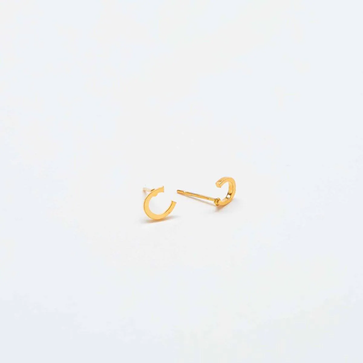 Gold Initial Earrings sold by Admiral Row product image thumbnail 3