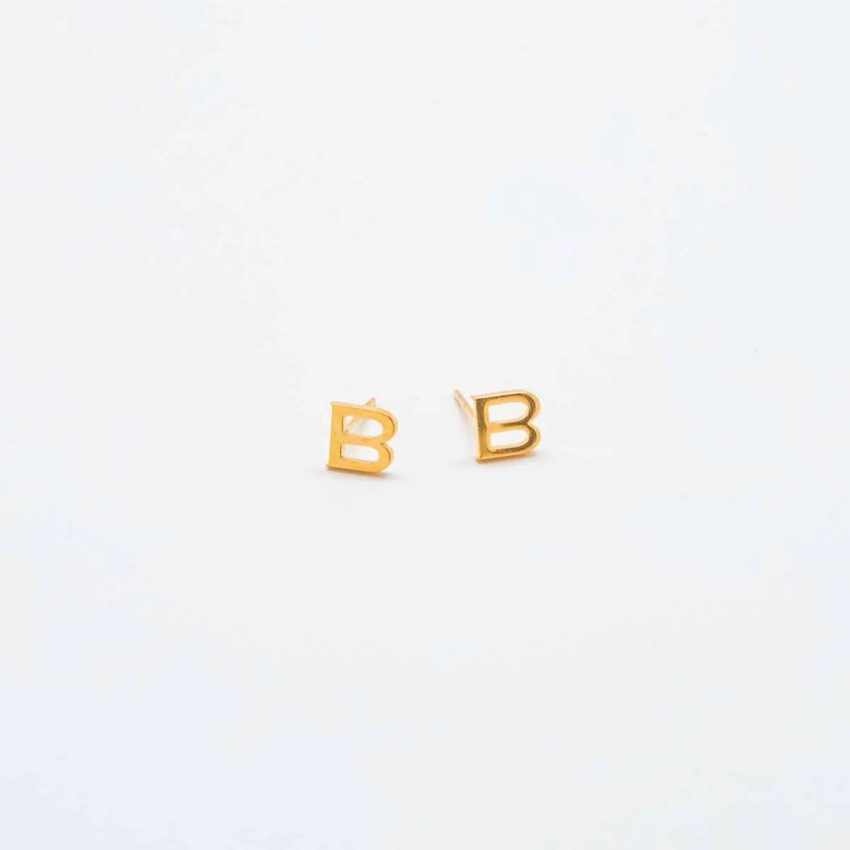 Gold Initial Earrings sold by Admiral Row product image thumbnail 2