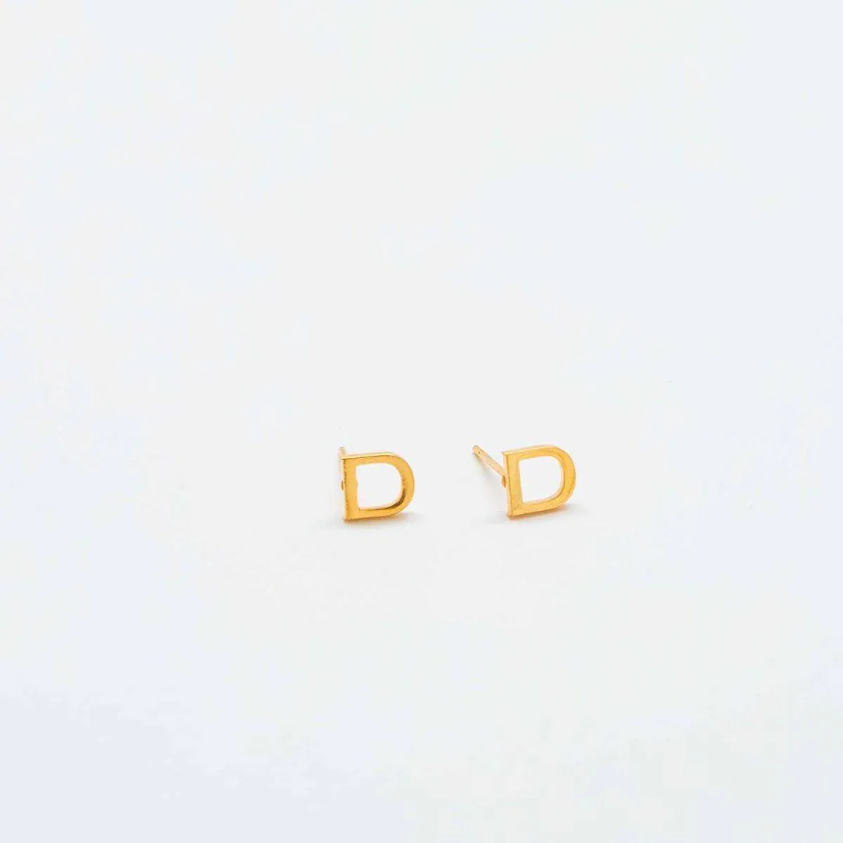 Gold Initial Earrings sold by Admiral Row product image thumbnail 4