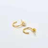 Pearl Mini Hoop Earrings sold by Admiral Row