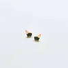 Black Trio Baguette Gold Studs sold by Admiral Row