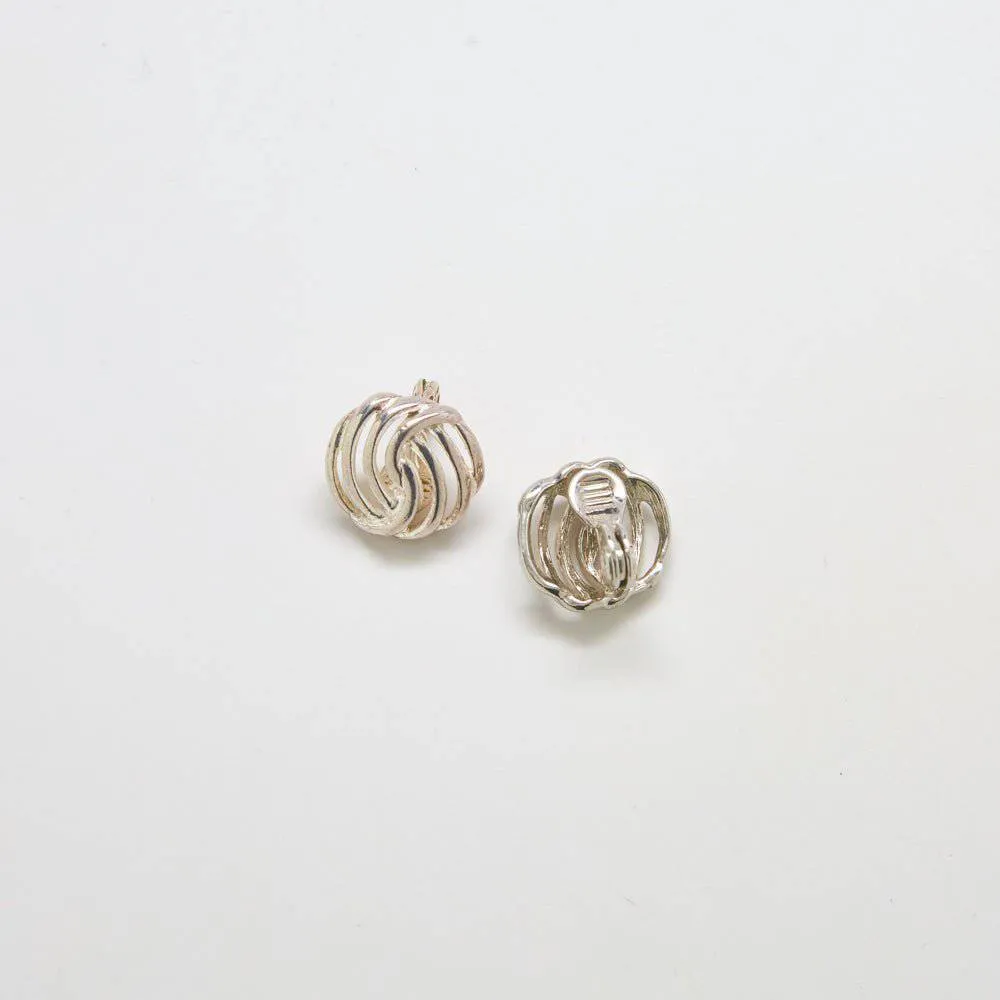 Vintage Monet Silver Swirl Earrings sold by Admiral Row product image thumbnail 3
