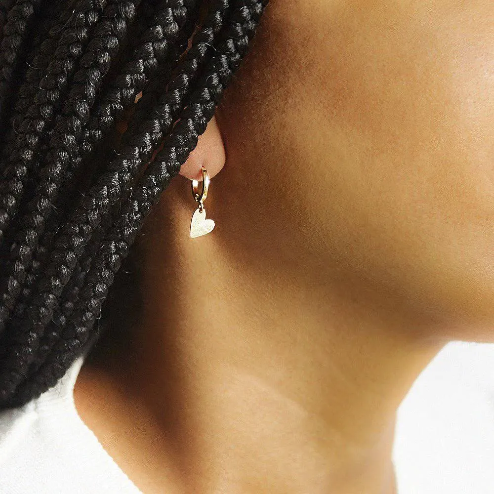 Heart-Eye Huggie Earrings sold by Admiral Row product image thumbnail 2