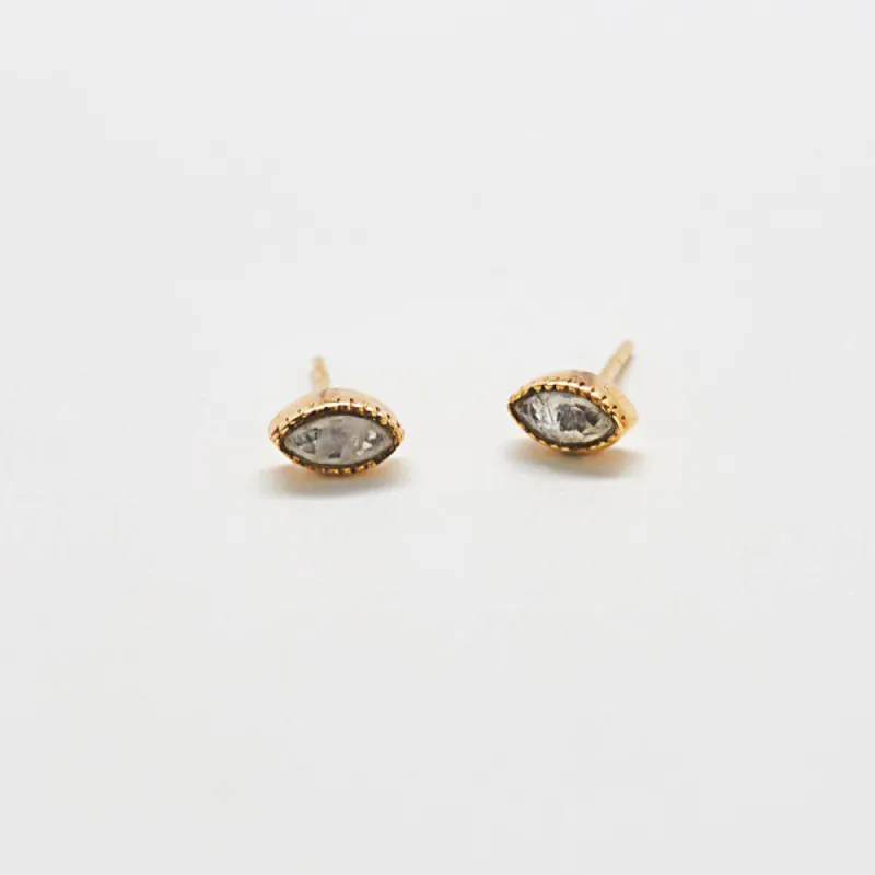 Rainbow Moonstone Teardrop Stud Earrings sold by Admiral Row