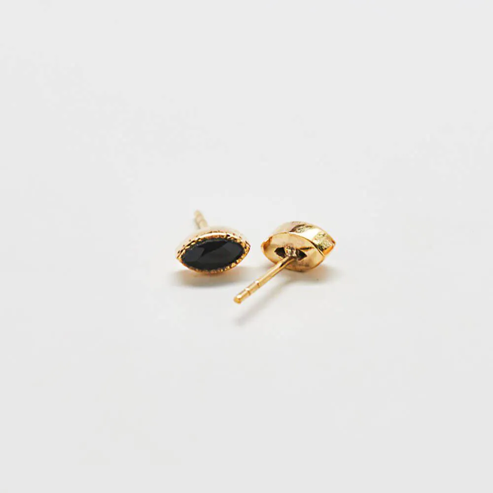 Onyx Teardrop Stud Earrings sold by Admiral Row product image thumbnail 3