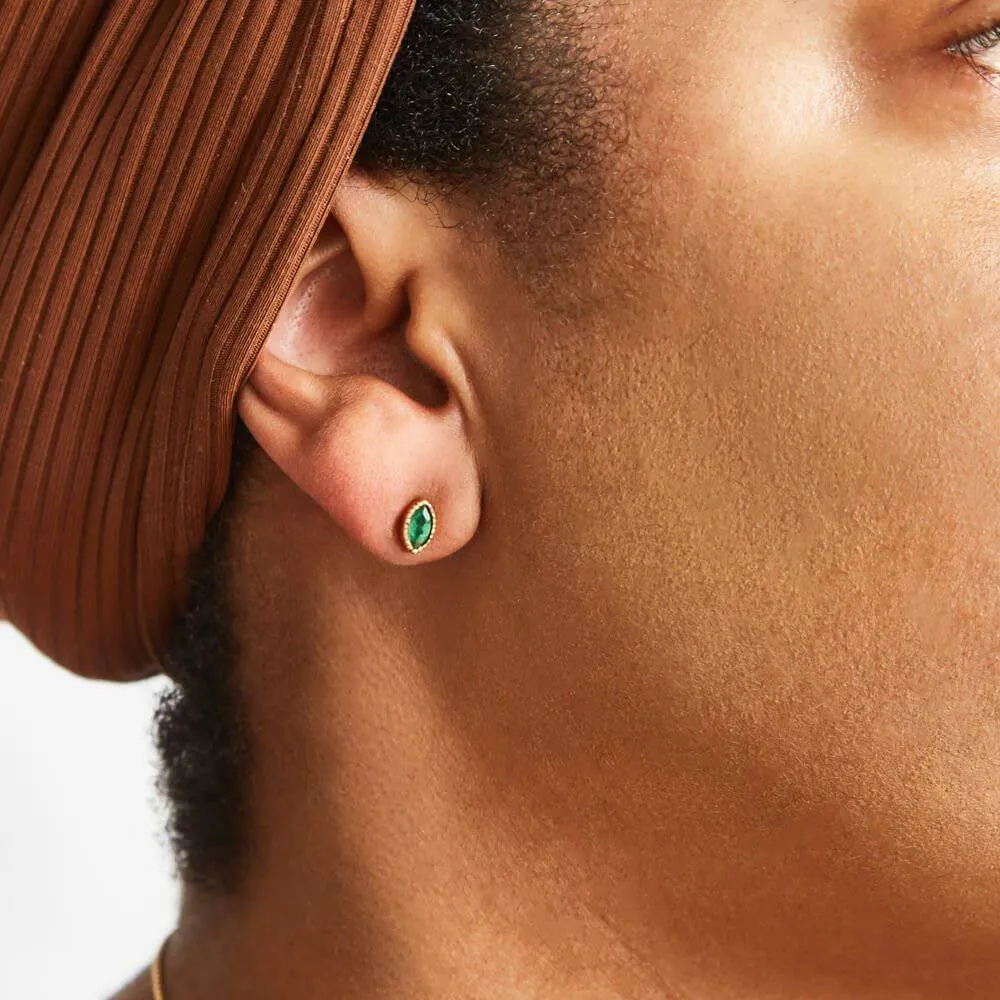 Jade Teardrop Stud Earring sold by Admiral Row product image thumbnail 2