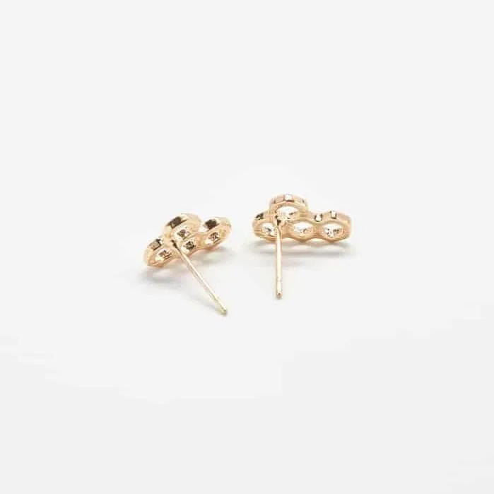 Gold Honeycomb Stud Earrings - Best Seller sold by Admiral Row product image thumbnail 3