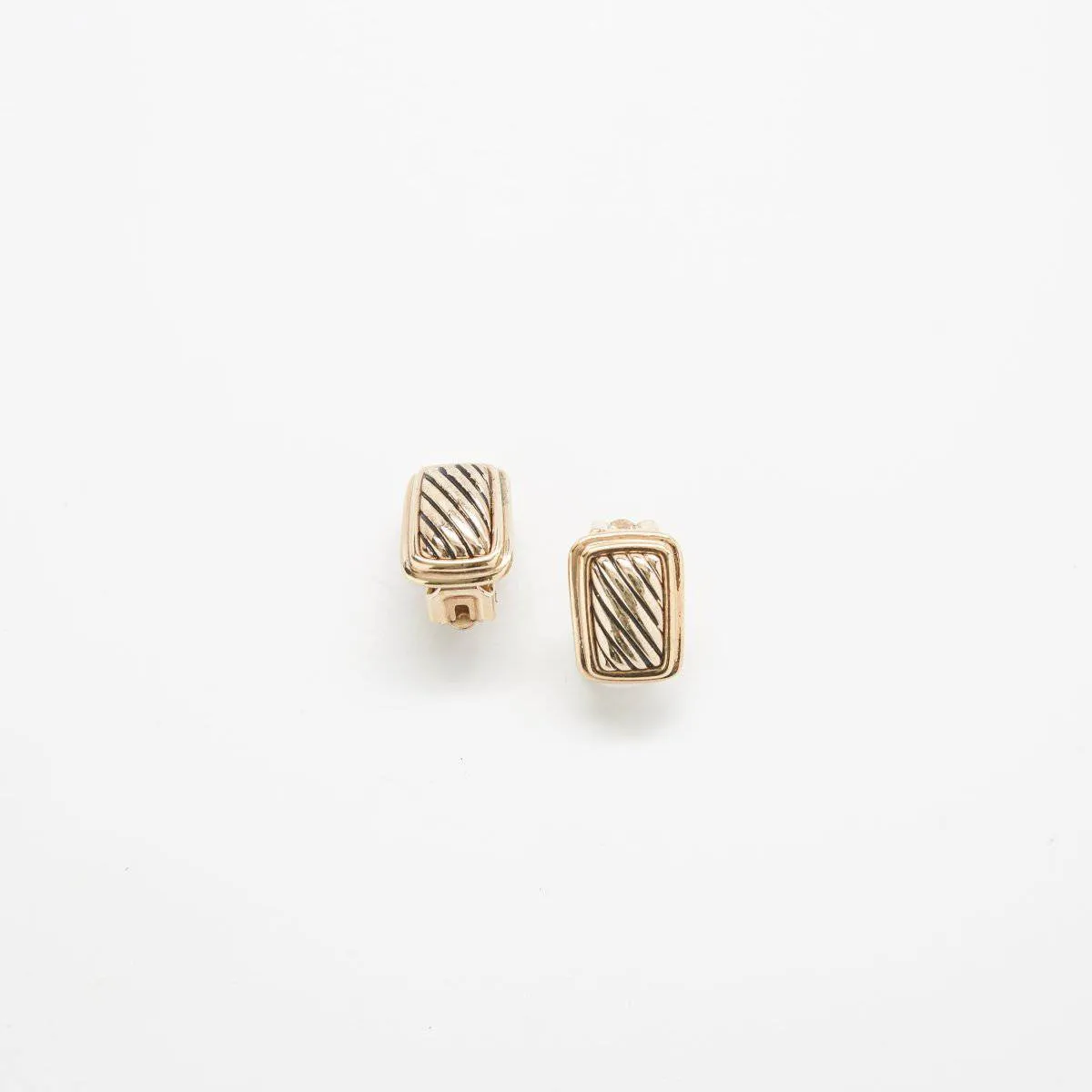 Vintage Gold Rectangle Earrings sold by Admiral Row