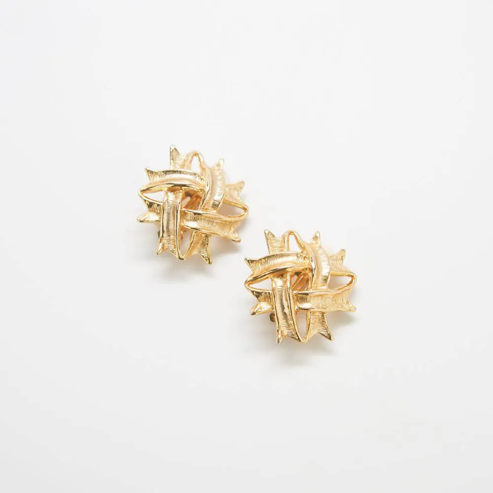 Vintage Cross Pattern Stud Earrings sold by Admiral Row