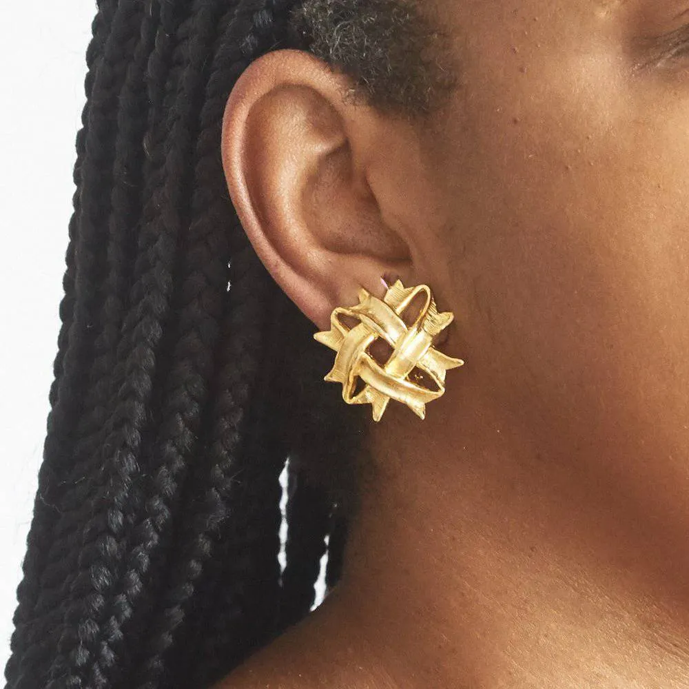 Vintage Cross Pattern Stud Earrings sold by Admiral Row product image thumbnail 3