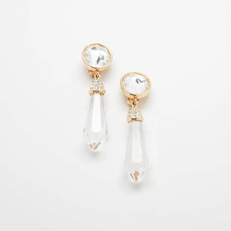 Vintage Crystal Swarovski Drop Earrings sold by Admiral Row