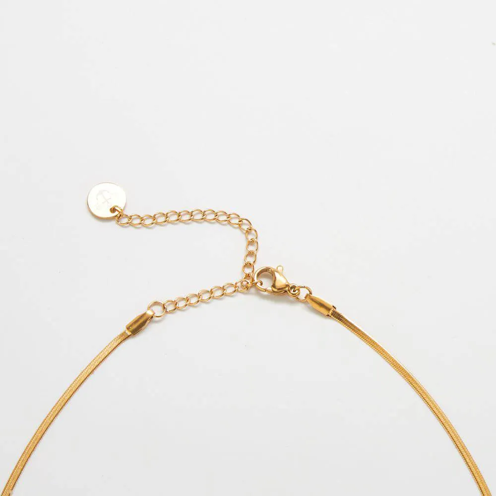 Ultra Thin Herringbone Necklace sold by Admiral Row product image thumbnail 3