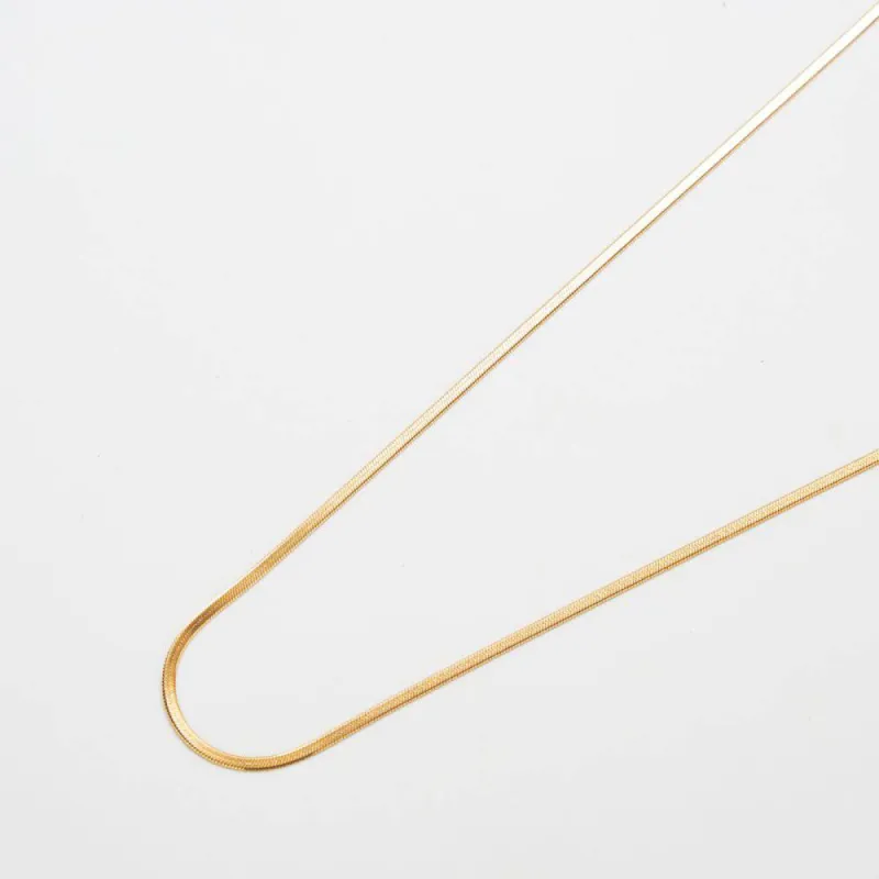 Ultra Thin Herringbone Necklace sold by Admiral Row